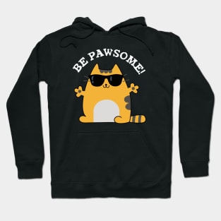 Be Paw-some Cute Awesome Cat Pun Hoodie